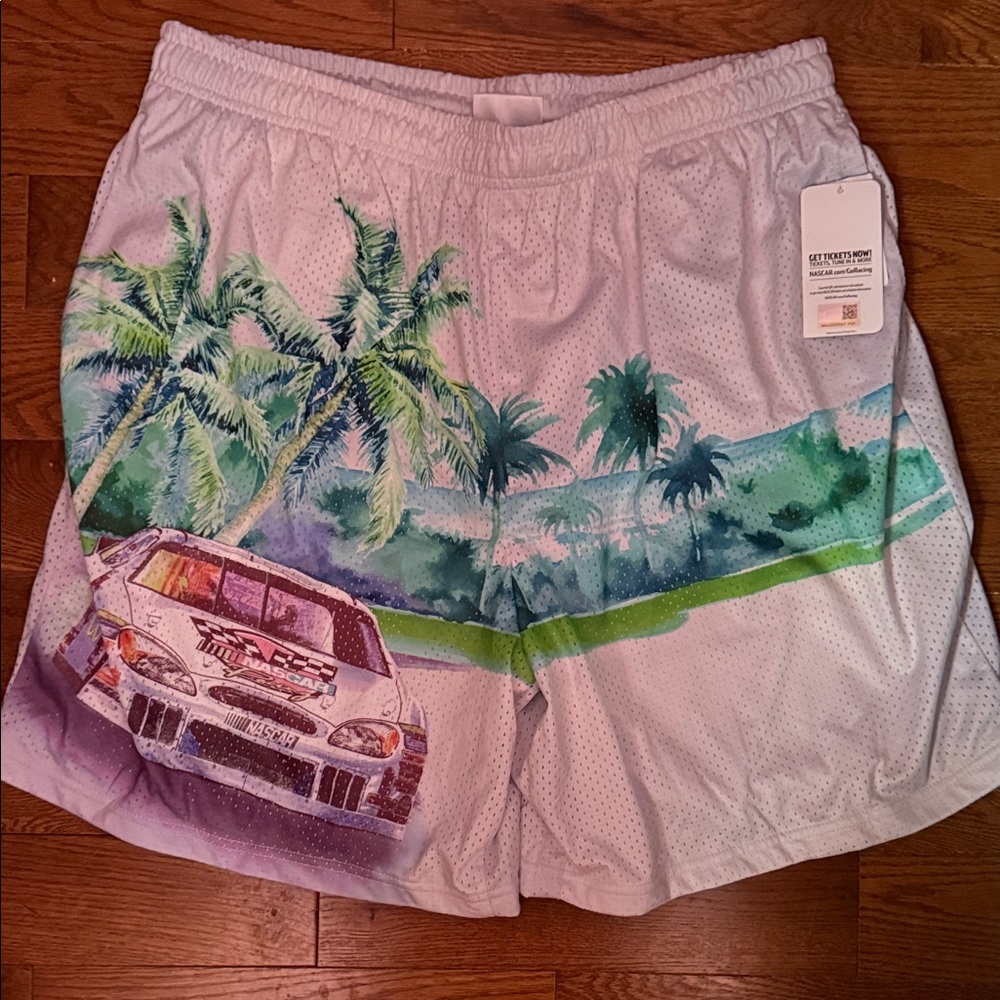 Nascar Tropical Car Graphic Shorts
